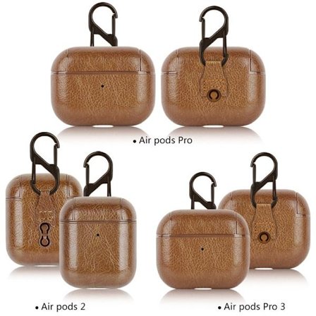 iPhone AirPods 4, Øretelefonetui, Læretui (Lys brun)