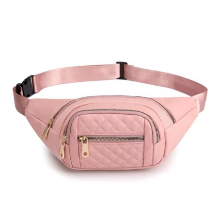 Män kvinnor Fanny Pack Midjeväska Axel Utomhus Enkelhet Löppåse Sport Multifunktionell Pink