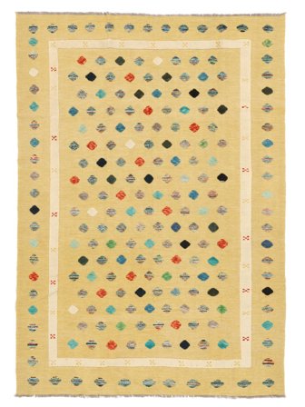 Tejida A Mano Kilim Nimbaft Alfombra 205X295 De Lana Naranja/Verde