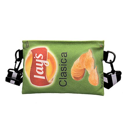 Morsom Potetgull Crossbody Håndveske Dame Lerret skulderveske