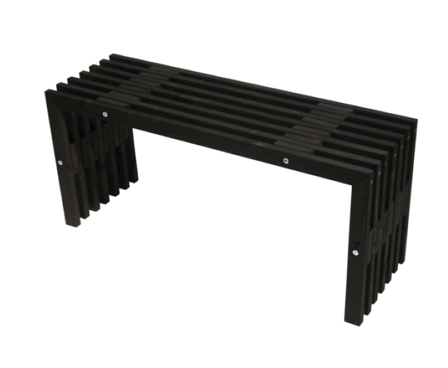 EcoFurn Eco D-Benk Furu Sort 100x32xH45cm