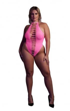 Shots: Pink High-Cut Body plus size - Erotik Vuxen: Plus size