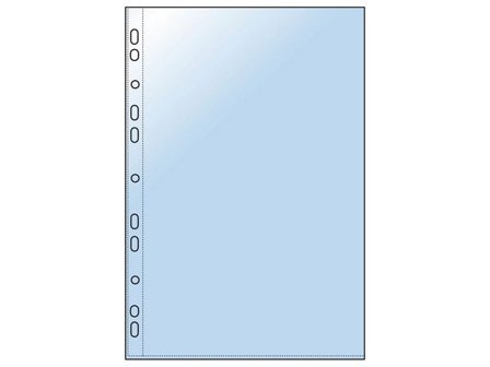 Plastficka, A4, stansad, 40 mikrometer, polypropylen, 11 hål, genomskinlig - Lyreco - Kontorsmaterial - Mappar och plastfickor - Plastfickor - Öppen 