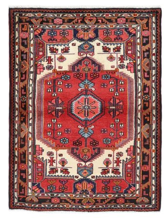 Tapis Hamadan 115X155 Rouge Foncé/Noir (Laine, Perse)