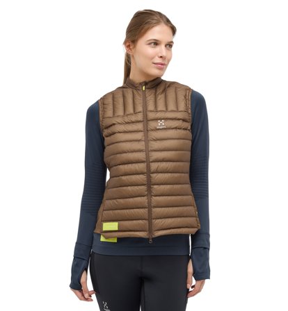 Haglöfs L.I.M Intense Trail Down Vest Women Teak Brown - XS