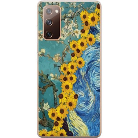 Yhteensopiva Puhelinkuori Samsung Galaxy S20 FE Van Gogh auringonkukka juliste Starry Night taiteellinen kukkia taiteellinen maalaus retro taidetta mu