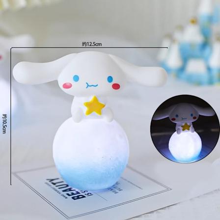 USB LED natlys, Galaxy Krystal Kuglelampe, 3D planet månelampe, hjemmedekor toy-A