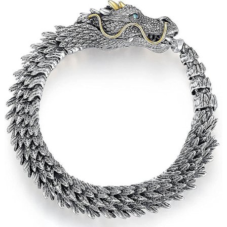 Vintage herr armband drake armband, punk drake armband metall armband, hiphop herr armband(7.87in)