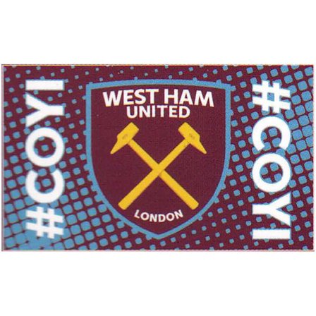 West Ham United FC COYI Flag One Size Claret Red/Sky Blue