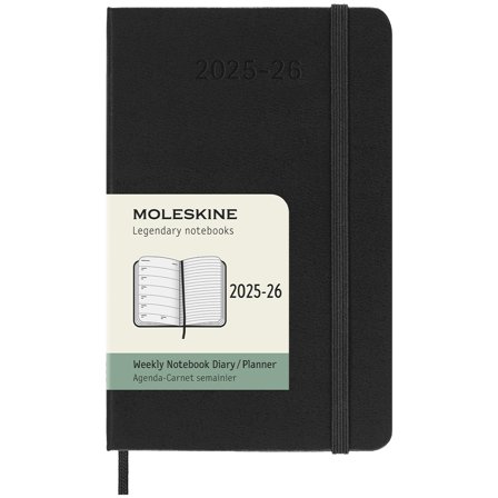 Moleskine Kalender 18M WeekNote Hard Cover Pocket Black
