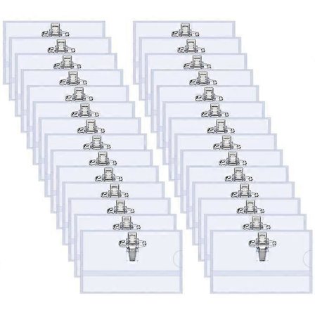 100 kpl nimilappuja 90 x 56 mm Kirkas nimilappu