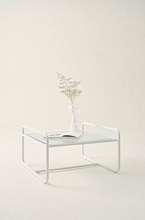 Jotex - Soffbord 80x80 Cm Glas - Stål Vit DOMINGO - Köp Soffbord hos Jotex