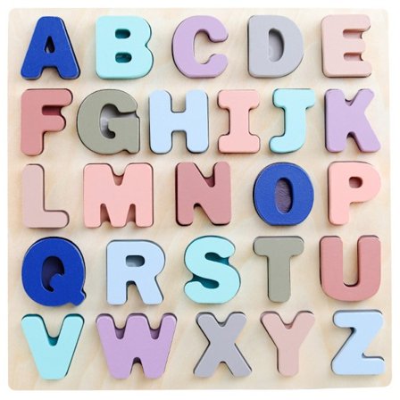 Träpussel för småbarn, Stora ABC-bokstäver i versaler