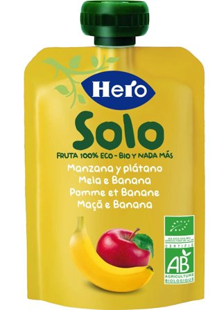 Hero Solo Frutta Frullata Mela e Banana 100% Bio 100g