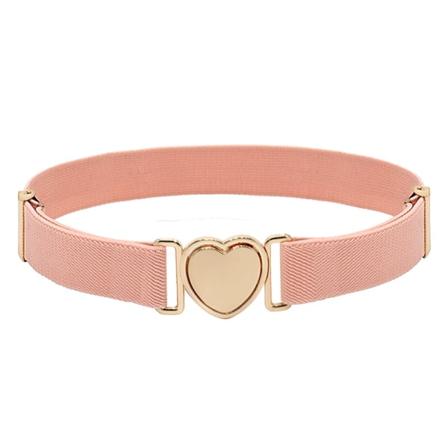 Børnebælte Børn Søde Enkle Hjerte Spænde Bælter Til Piger Wais Pink 60*2.5cm pink