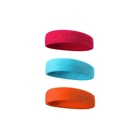 Svettebånd Hodebånd for Menn og Kvinner - Fuktabsorberende Terry Bomull Svettebånd Svettebånd for Tennis, Løping, Gym, Basketball KLB