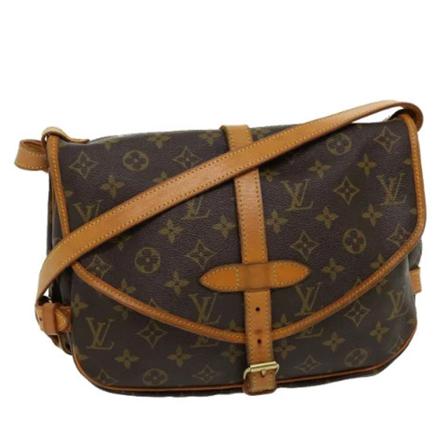 Louis Vuitton Vintage, Pre-owned Saumur 30 Monogram Messenger Bag Bruin, Dames, Maat:ONE Size