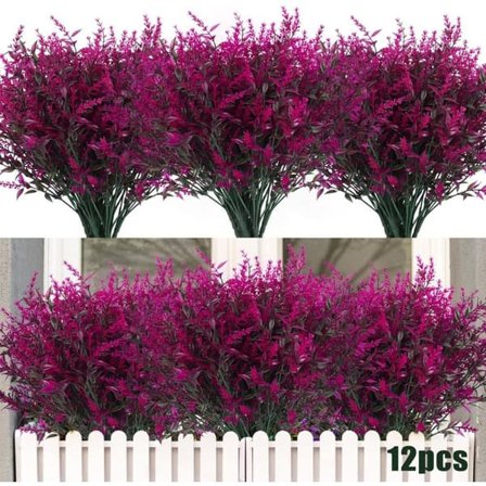 1/8/12/20-pak Kunstige Blomster Udendørs UV-bestandig – Falske Planter & Plastplanter til Haveindretning