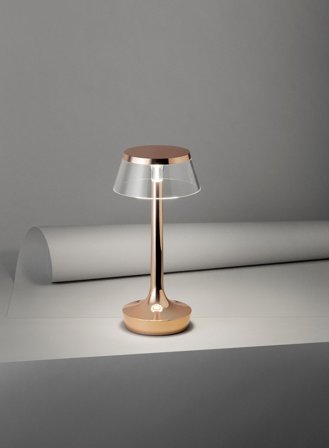 Bon Jour Unplugged oppladbar bordlampe - copper
