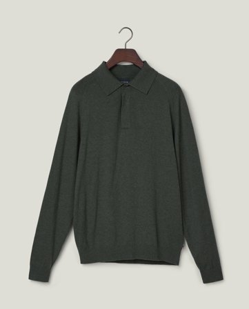 Lexington Rullekravesweater i fin merinould-blanding, grøn