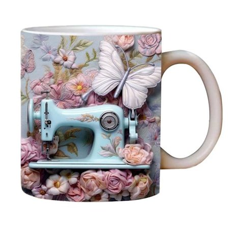 3D symaskin krus, gaver til folk som liker å sy (flerfarget)