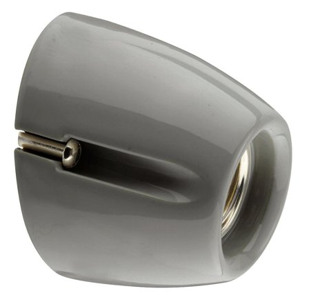 Ifö Electric Basic Porslinsarmatur grå, sned sockel, Belysning