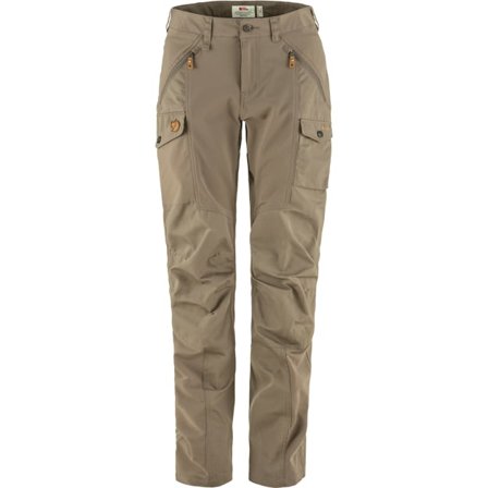 Fjällräven Nikka Housut Curved Long 44 - Naiset - Suede Brown - Vaellushousut