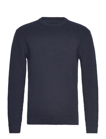 Structure O-Neck Knit Navy Shine Original