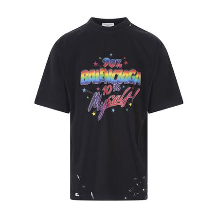 Balenciaga T-shirt Sort, Dame T-shirts