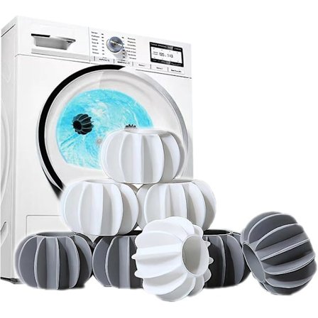 Torkbollar, 8 st tvättbollar för tvättmaskin, återanvändbara torkbollar, tvättmaskin, torkboll för torktumlare, kläder