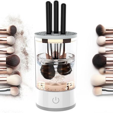 Sminkebørsterenser, Elektrisk børsterenser, Tørr sminkebørsterenser, Automatisk og bærbar USB-sminkebørsterenser