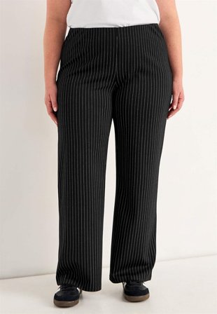 Cellbes of Sweden - Trikåbyxa med raka ben - svart / randig - för damer - 58/60