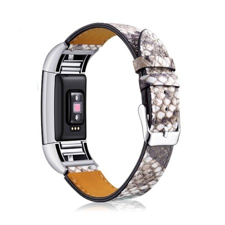 Fitbit Charge 2 Rem i ægte læder - Slangeskin mønster