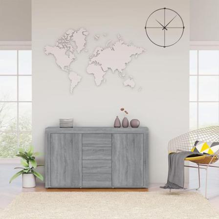 Vidaxl Skänk Grå Sonoma 120x36x69 Cm Konstruerat Trä Grå