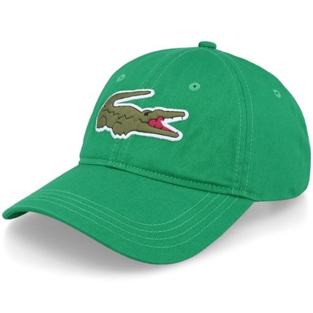 Lacoste - Grønn unconstructed Caps - Big Logo Fluorine Green Dad Cap @ Hatstore