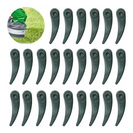24 Vaihtoterää Bosch Durablade -ruohonleikkureihin Art 23-18 LI, Art 26-18 LI, Vihreä