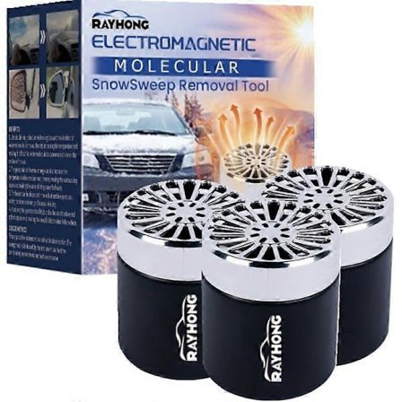 3-pak solcelledrevet frostvæske til elektromagnetisk molekylær forrude-snerenser til biler, mikrobølge-afisning og anti-is til bilrude glas