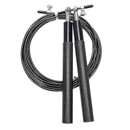 Svart Hoppetau Ultra-Speed Kulelager Ståltau Hoppetau For Boksing Gym Fitness Trening