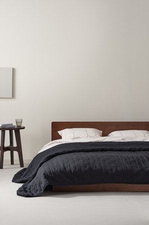 Jotex - Sengeteppe - Enkeltseng 180x260 Cm Svart - CALM - Kjøp Enkeltseng hos Jotex