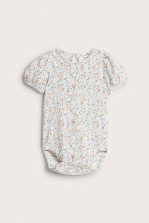 Newbie | Småblommig body | Offwhite