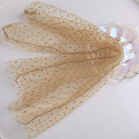 Dot Lace Sukka Läpinäkyvä Mesh Sukat KAHVI