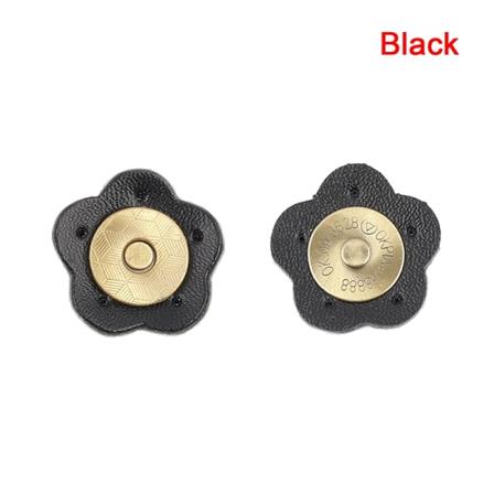 Bagasjeveske Magnetiske knapper for kvinner Håndlaget DIY-håndveske Acc - Perfet Black Black