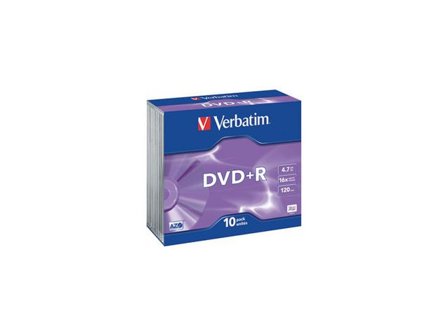 VERBATIM DVD+R 4.7GB Print Jewel 10/fp - Lyreco - Datorprodukter - Lagring - DVD-skivor