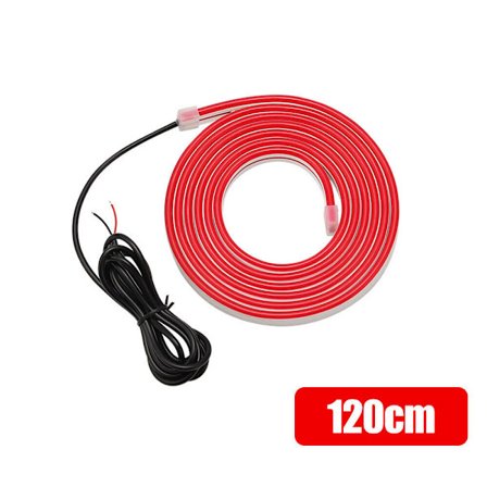 120cm auton konepellin LED-nauhavalo 12V vedenpitävä joustava auton konepellin valonauha punainen