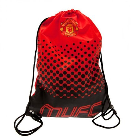 Manchester United FC Crest Gymbag Én Størrelse Rød/Svart Red/Black-FA2- Red/Black