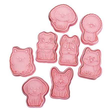 8 Pak Hundeformede Kageudstikkere Biscuit Udstikkere Kageforme Biscuitforme
