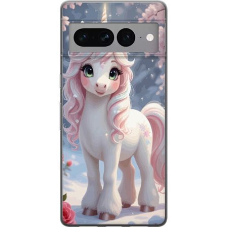 Kompatibelt Mobildeksel til Google Pixel 7 Pro Minimalistisk glitchtypografi med teksten cute but psycho i neonlignende fargeeffekt