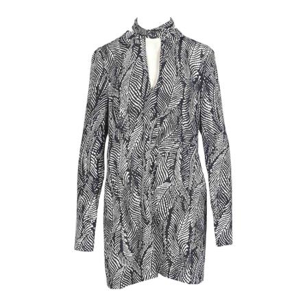 Patrizia Pepe Women; Black White Kjole Grå, Dame