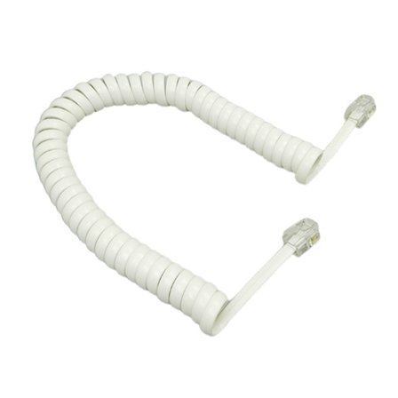 RJ9 spiralsnor for telefon, 1,85 m, buet telefonlinje for fasttelefon, håndtakskabel 4P4C 1,85 m – MM