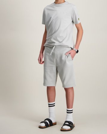 Lyle & Scott Script Embroidered Sweat Short Szary Szorty Chłopiec - Kids Brand Store